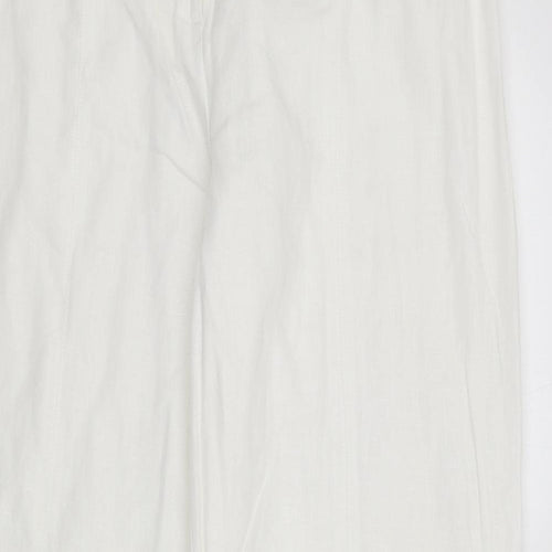 Per Una Womens White   Trousers  Size 14 L29.5 in