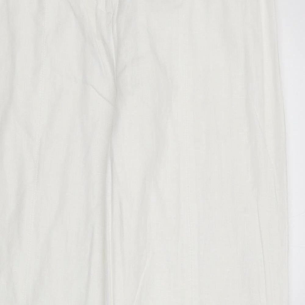 Per Una Womens White   Trousers  Size 14 L29.5 in