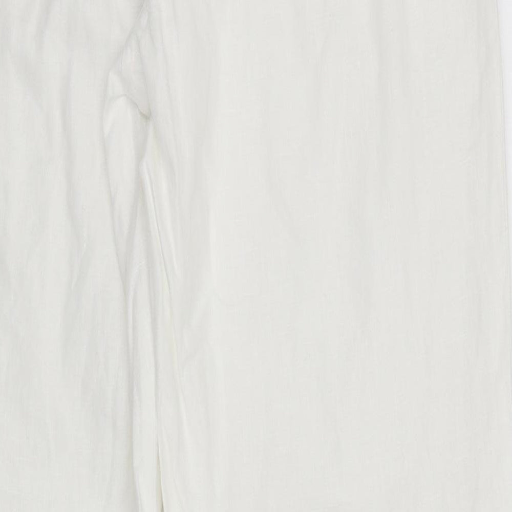 Per Una Womens White   Trousers  Size 14 L29.5 in