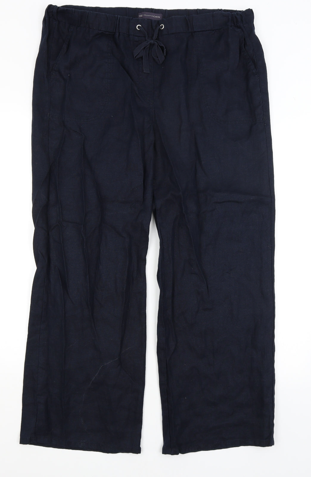 M&S Womens Blue   Trousers  Size 16 L27.5 in