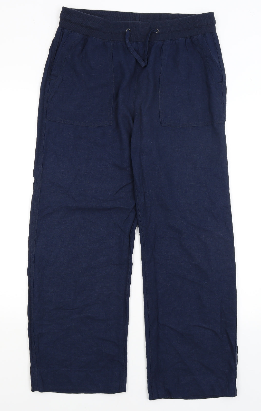 M&Co Womens Blue   Trousers  Size 14 L26.5 in