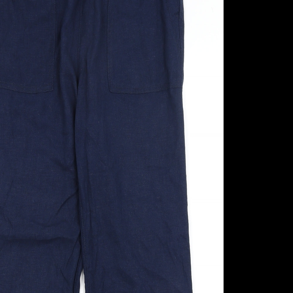 M&Co Womens Blue   Trousers  Size 14 L26.5 in