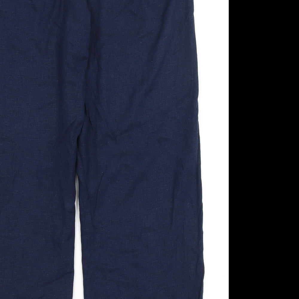 M&Co Womens Blue   Trousers  Size 14 L26.5 in