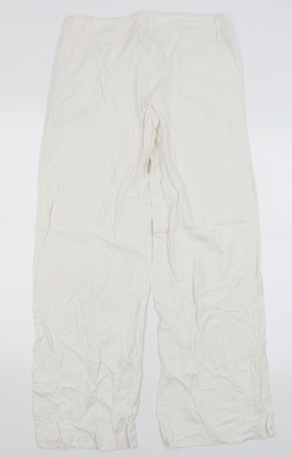 Deep Womens White   Trousers  Size M L30.5 in