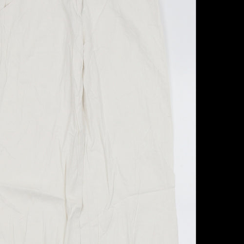 Deep Womens White   Trousers  Size M L30.5 in