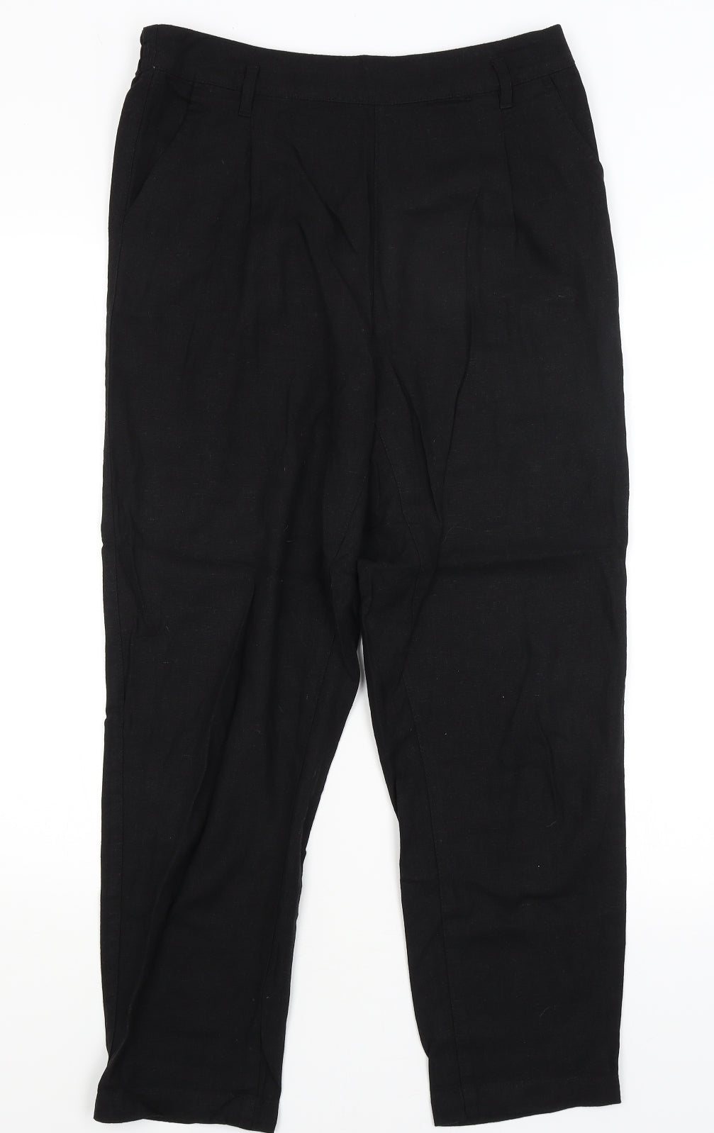 M&Co Womens Black   Trousers  Size 12 L26.5 in