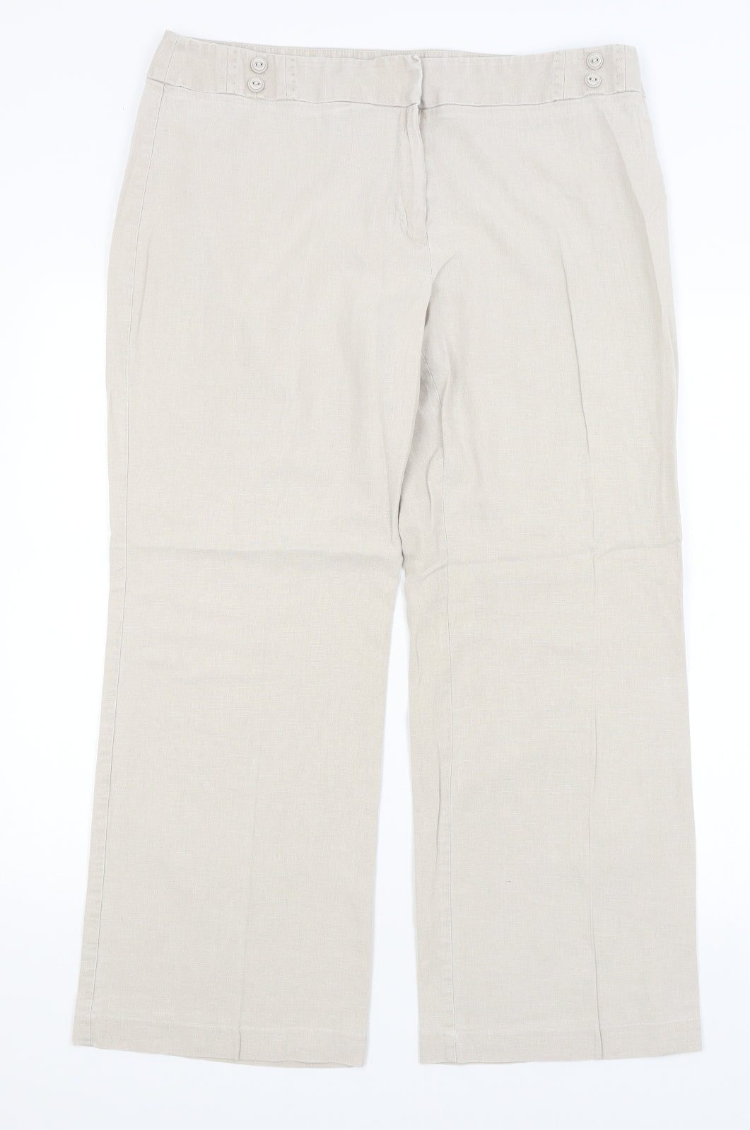 &S Womens Beige   Trousers  Size 16 L28 in