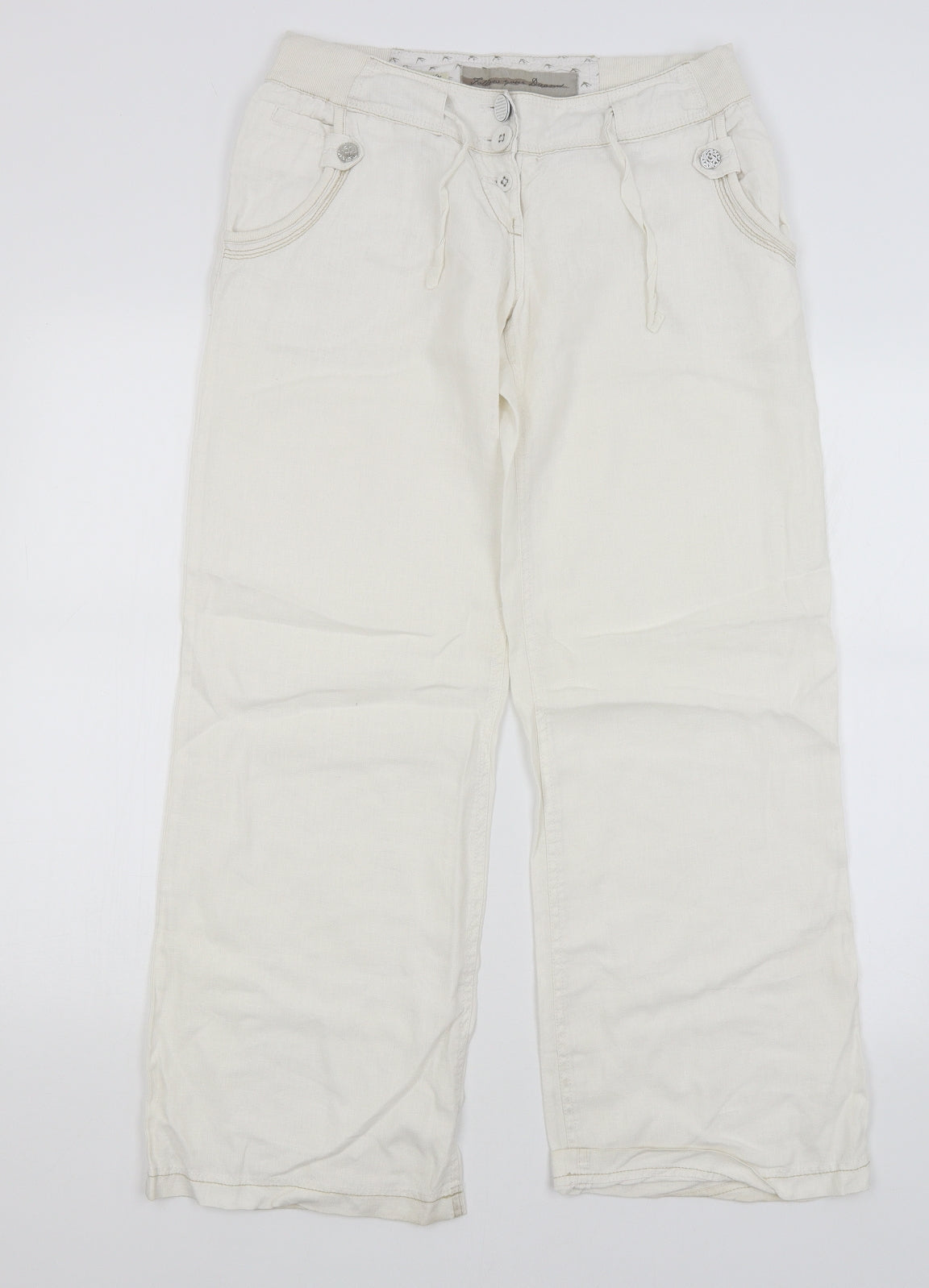 River Island Womens White   Trousers  Size 10 L29 in