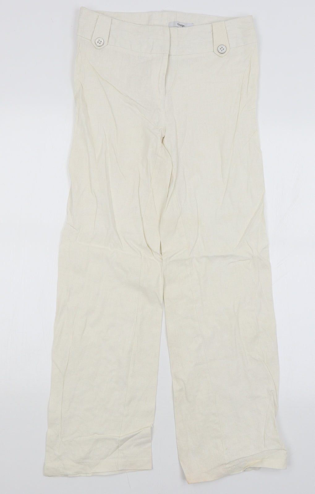 George Womens Ivory   Trousers  Size 10 L28 in