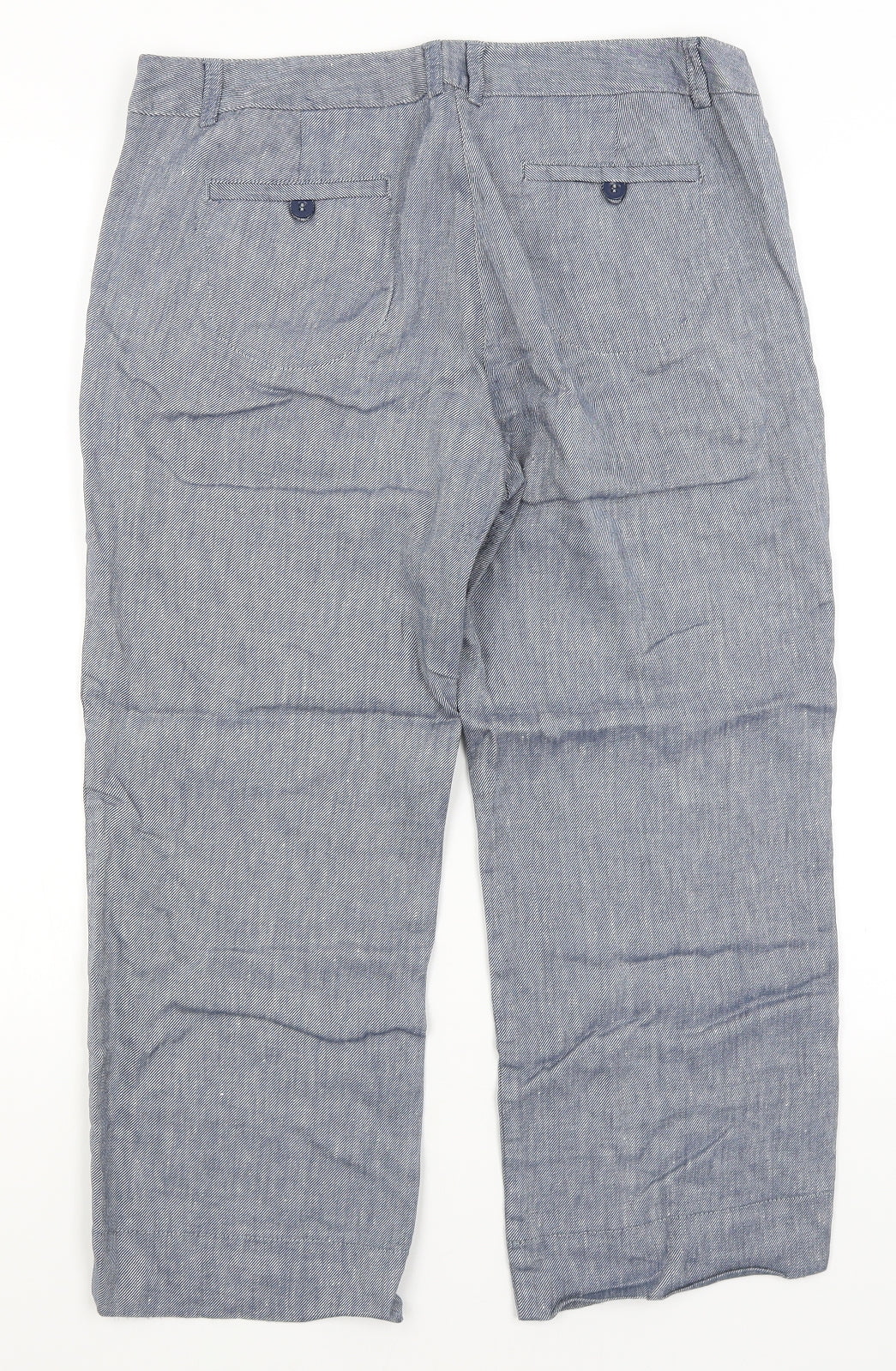 Autograph Womens Blue   Cropped Trousers Size 14 L23 in