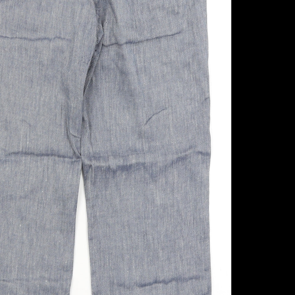 Autograph Womens Blue   Cropped Trousers Size 14 L23 in