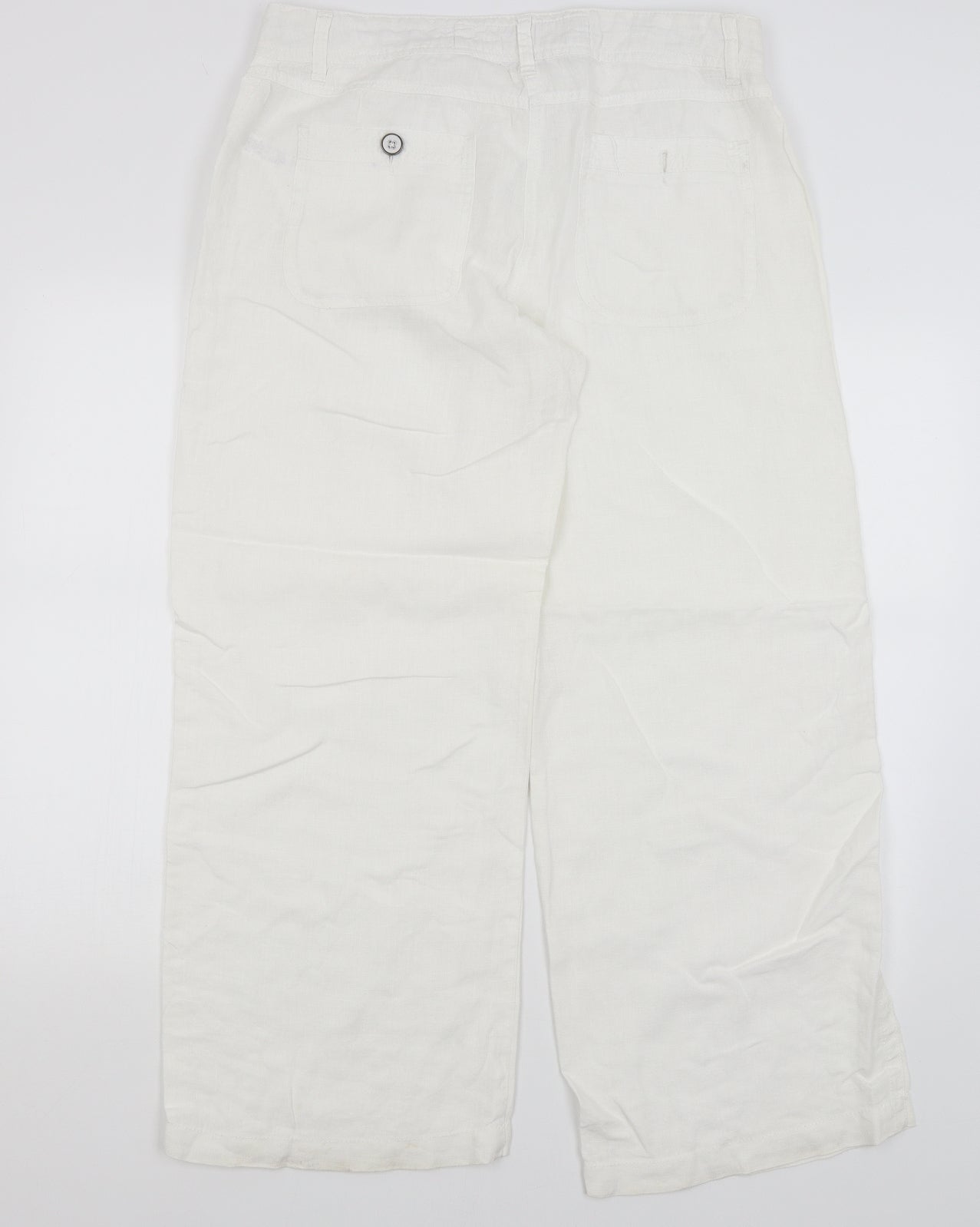 George Womens White   Trousers  Size 14 L28.5 in