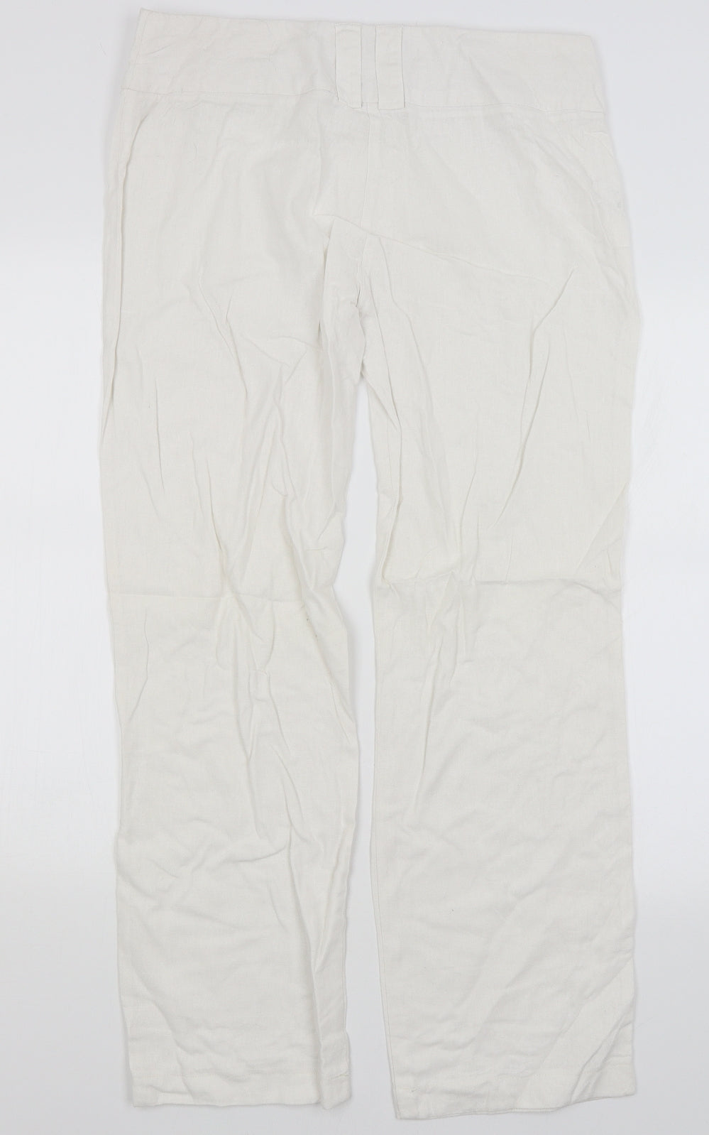 M&Co Womens White   Trousers  Size 14 L29 in