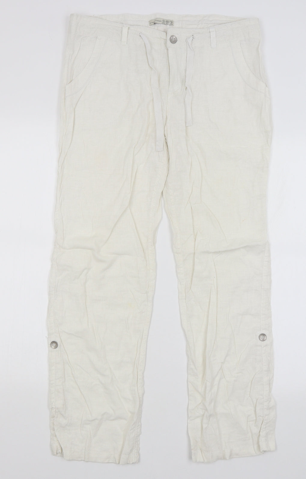 Atmosphere Womens White   Trousers  Size 12 L28 in