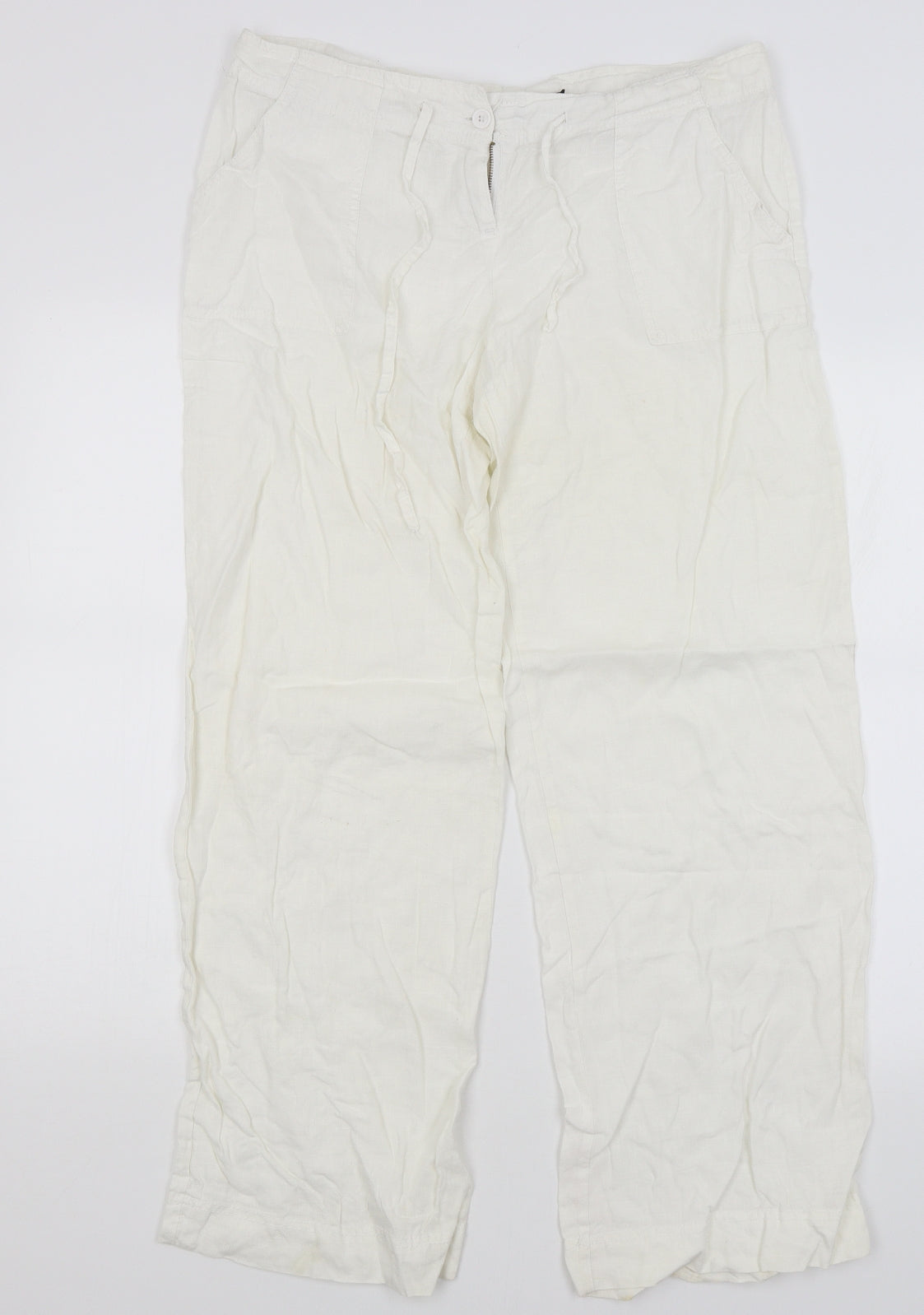 Atmosphere Womens White   Trousers  Size 12 L28 in