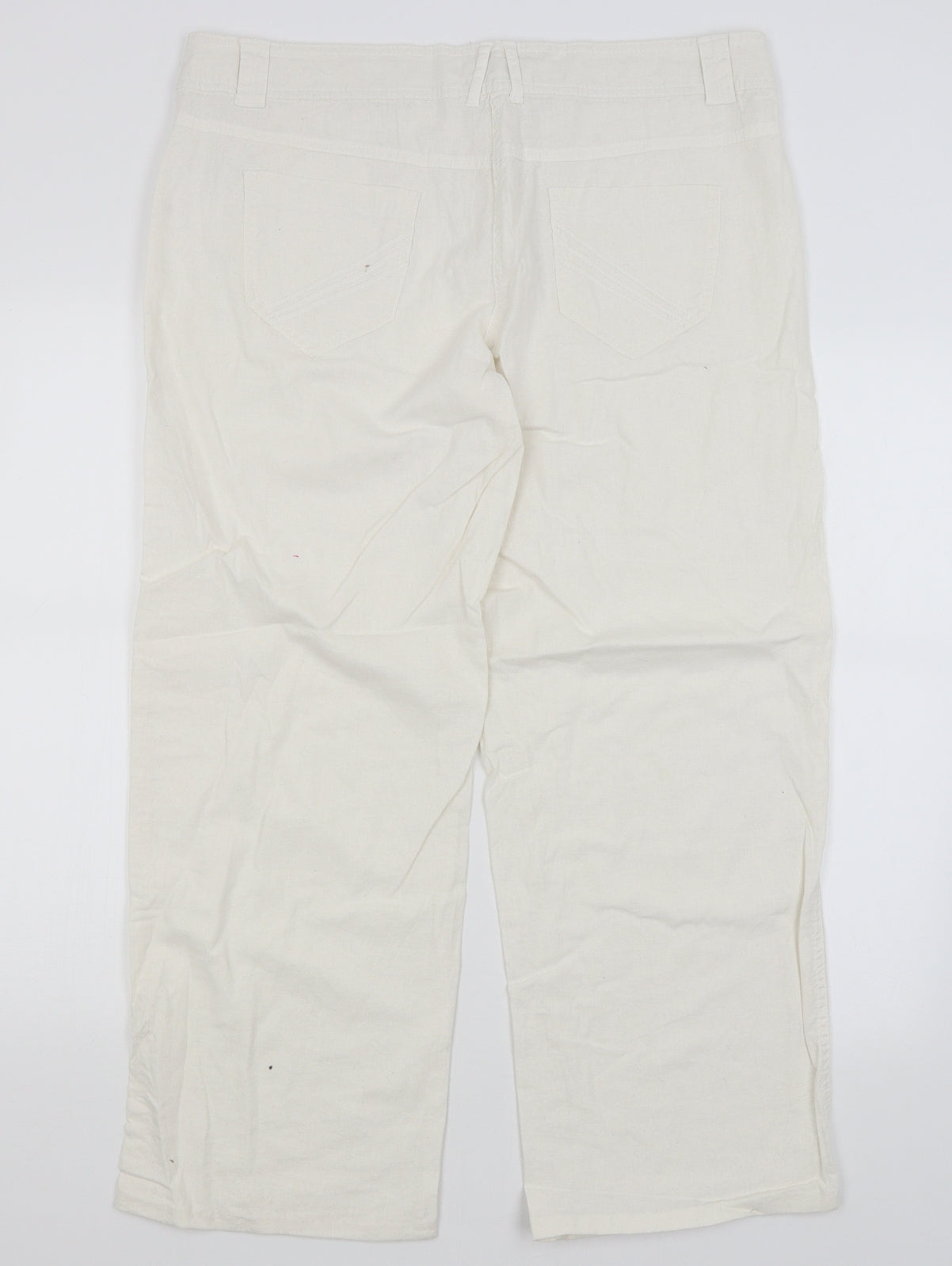 George Womens White   Trousers  Size 16 L28 in