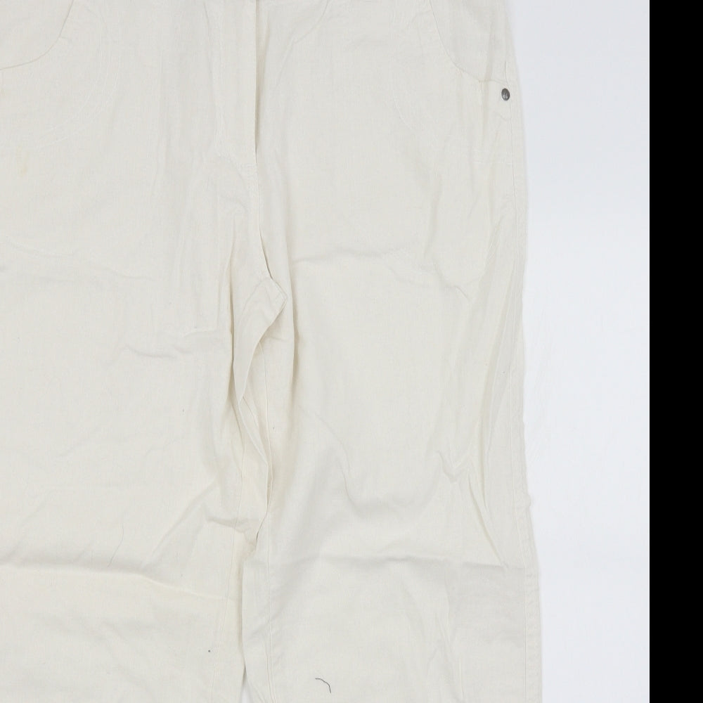 George Womens White   Trousers  Size 16 L28 in
