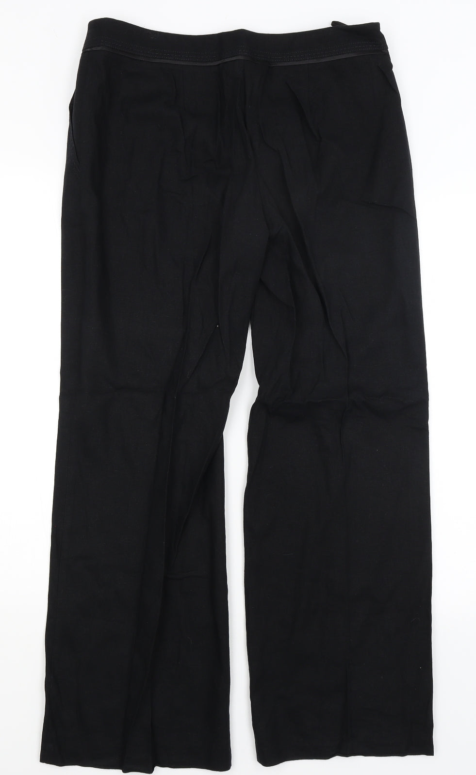 M&S Womens Black   Trousers  Size 12 L29.5 in
