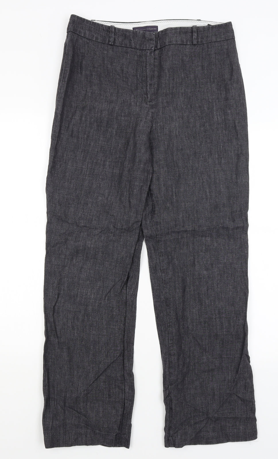 M&S Womens Grey   Trousers  Size 12 L28.5 in