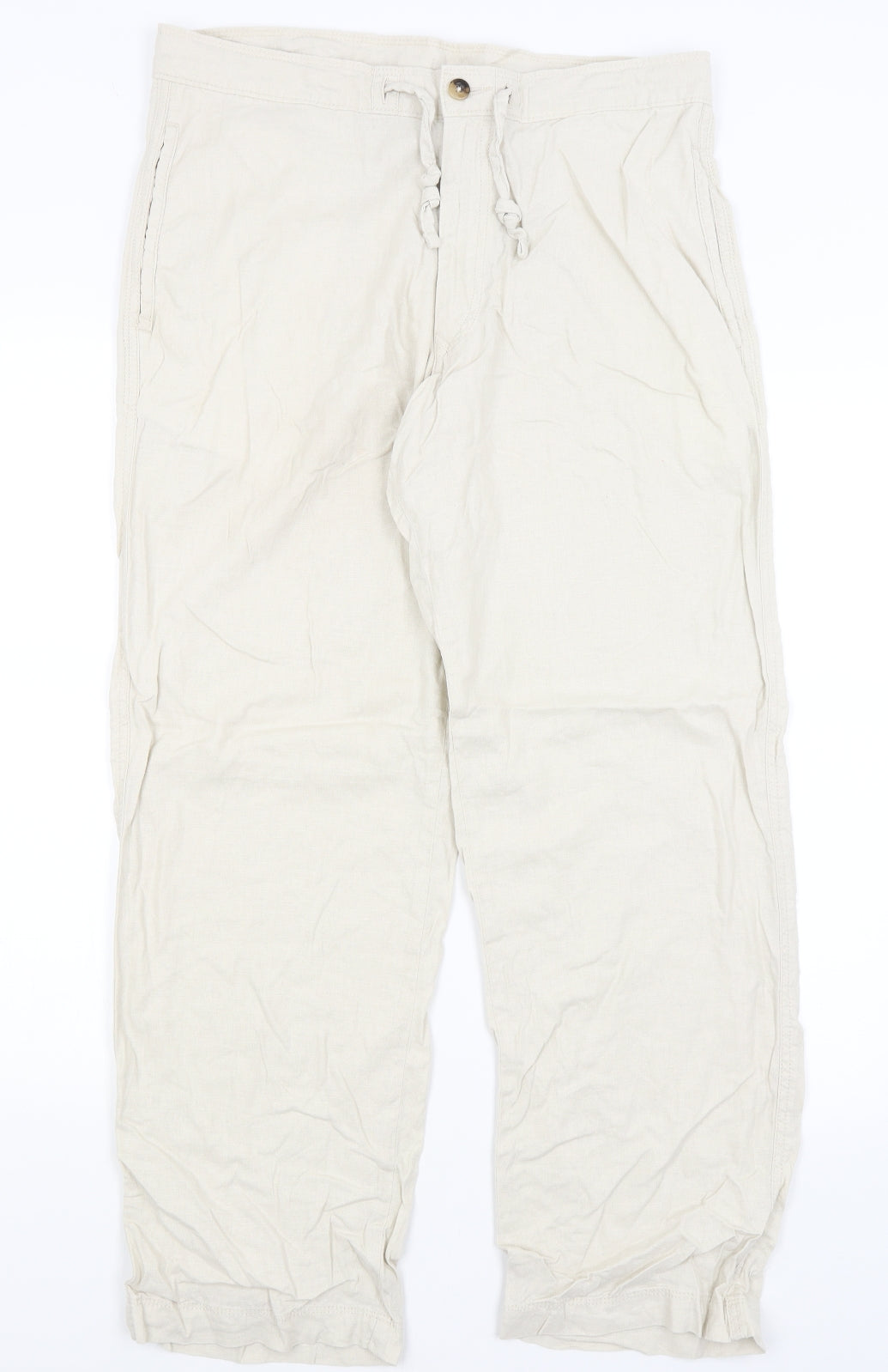 M&S Mens Beige   Trousers  Size 34 in L29 in