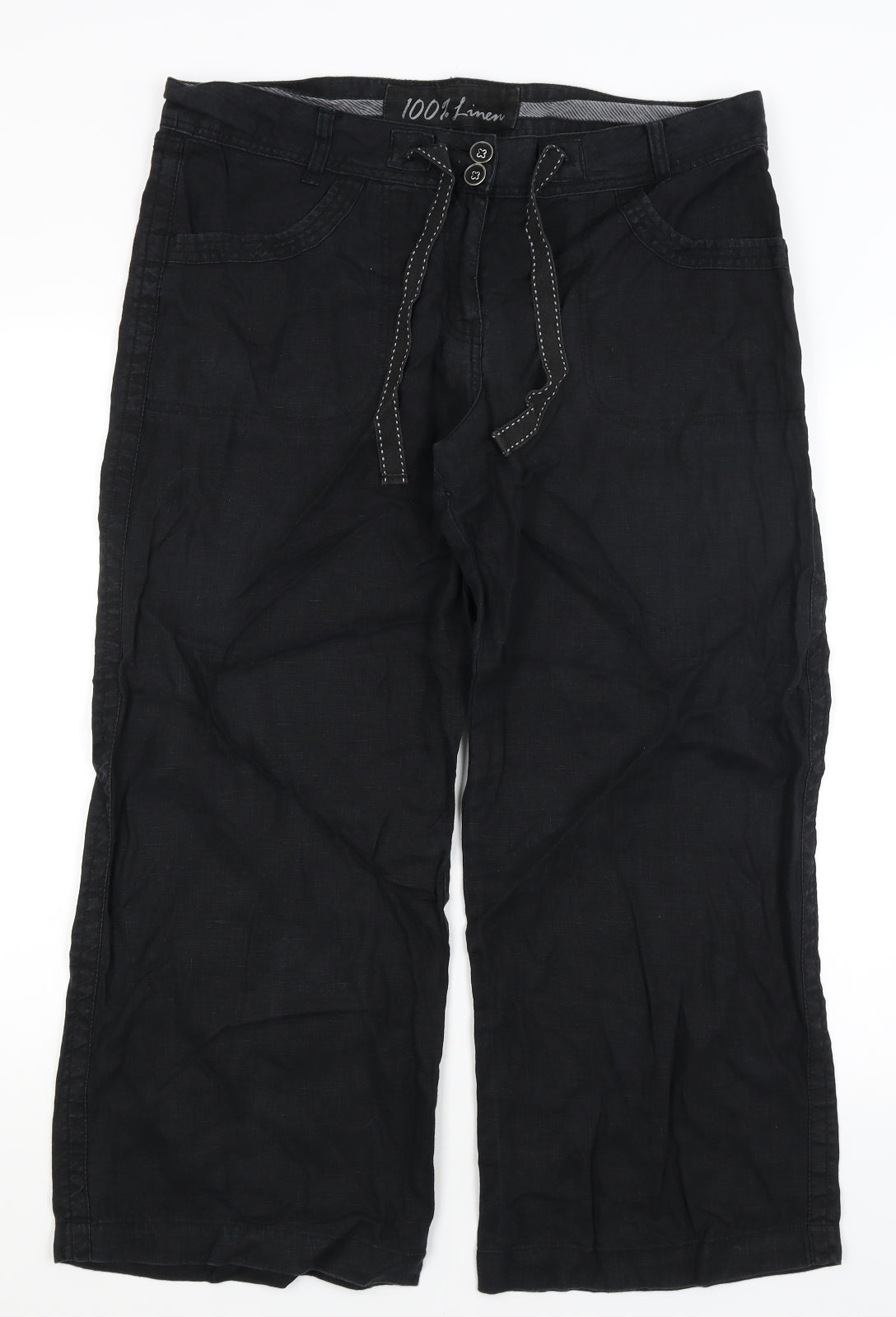 George Womens Black   Trousers  Size 16 L26.5 in