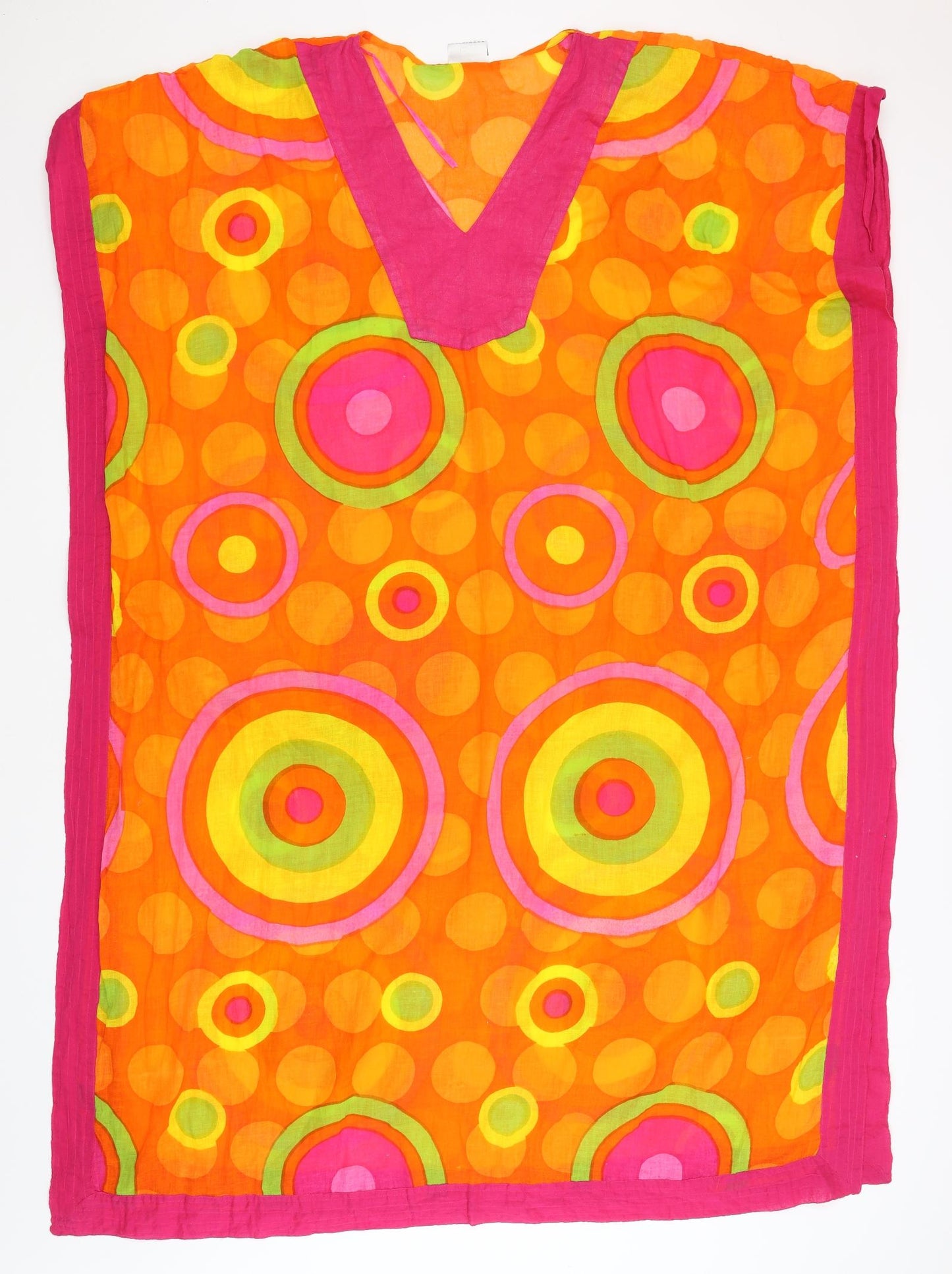 Roman Womens Orange Polka Dot  Kaftan  One Size