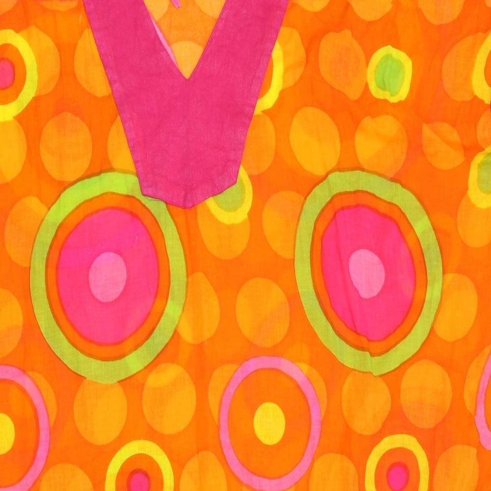 Roman Womens Orange Polka Dot  Kaftan  One Size