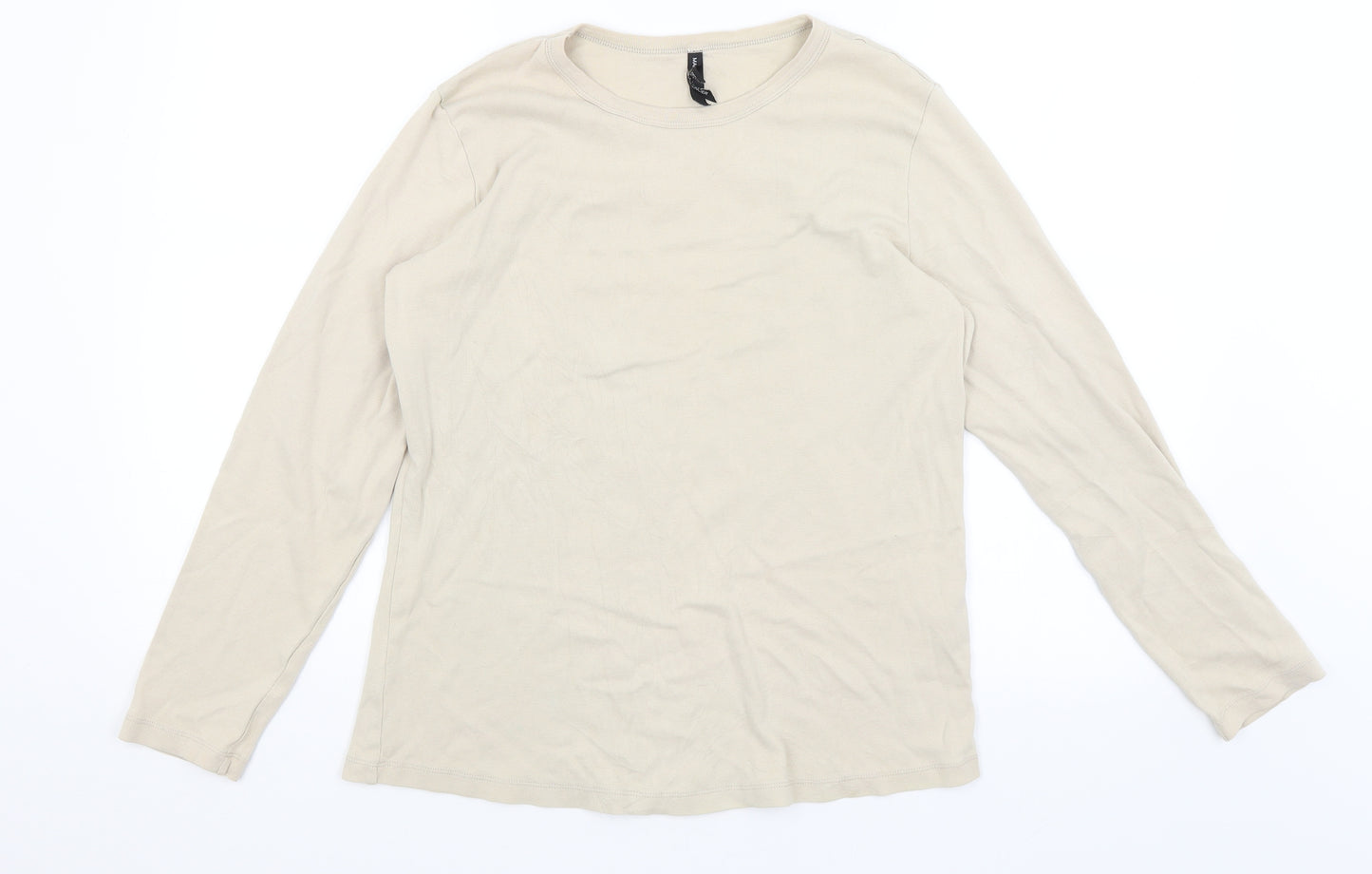 M&S Womens Beige   Basic T-Shirt Size 18