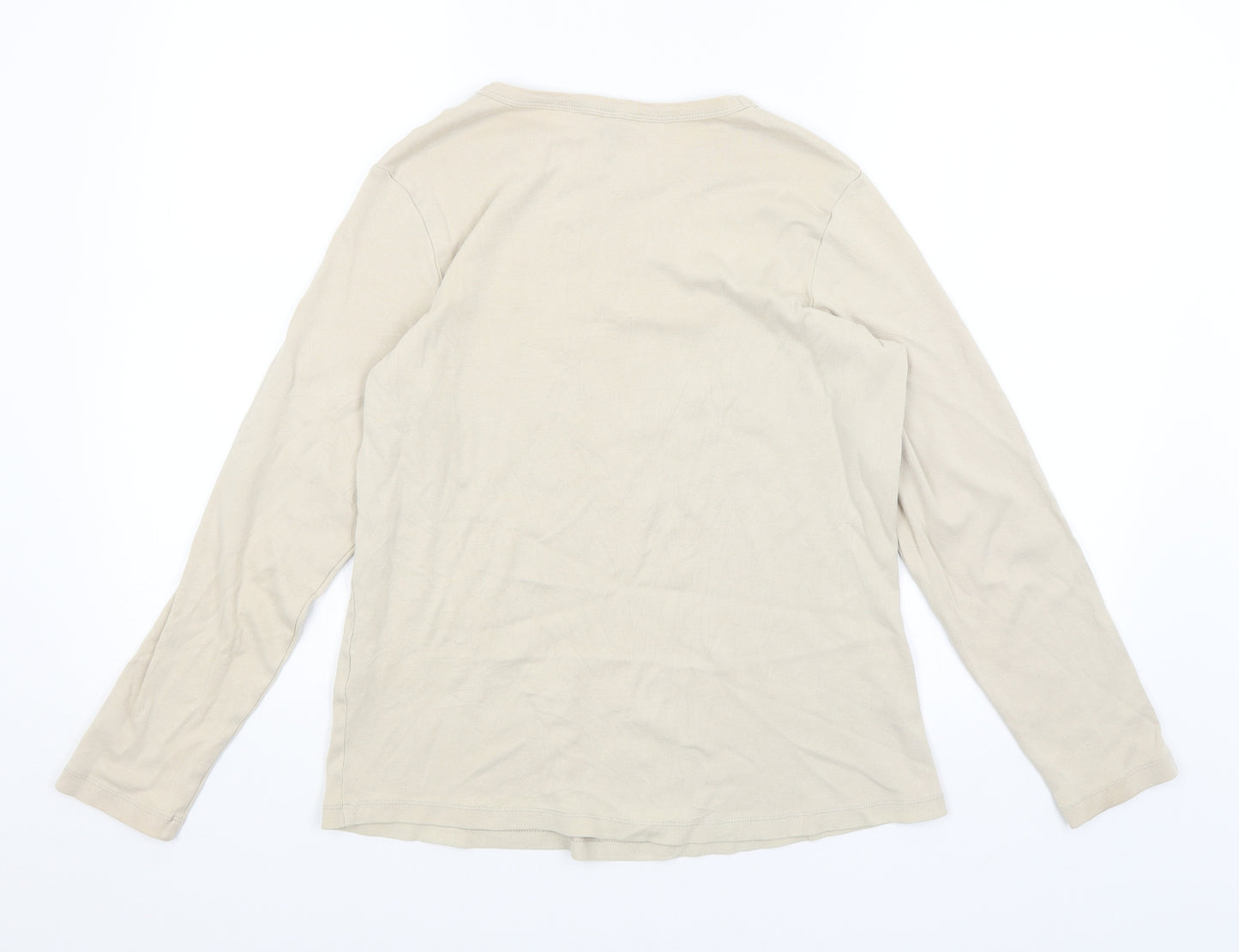 M&S Womens Beige   Basic T-Shirt Size 18