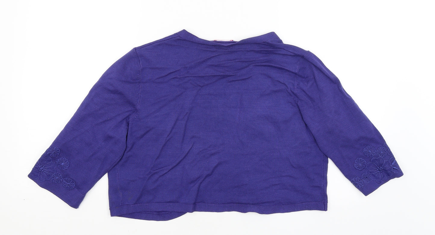 Together Womens Purple   Cardigan Jumper Size 16