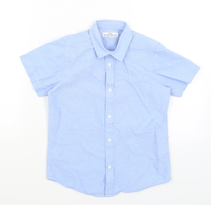 Matalan Boys Blue Basic Button-Up Size 9 Years