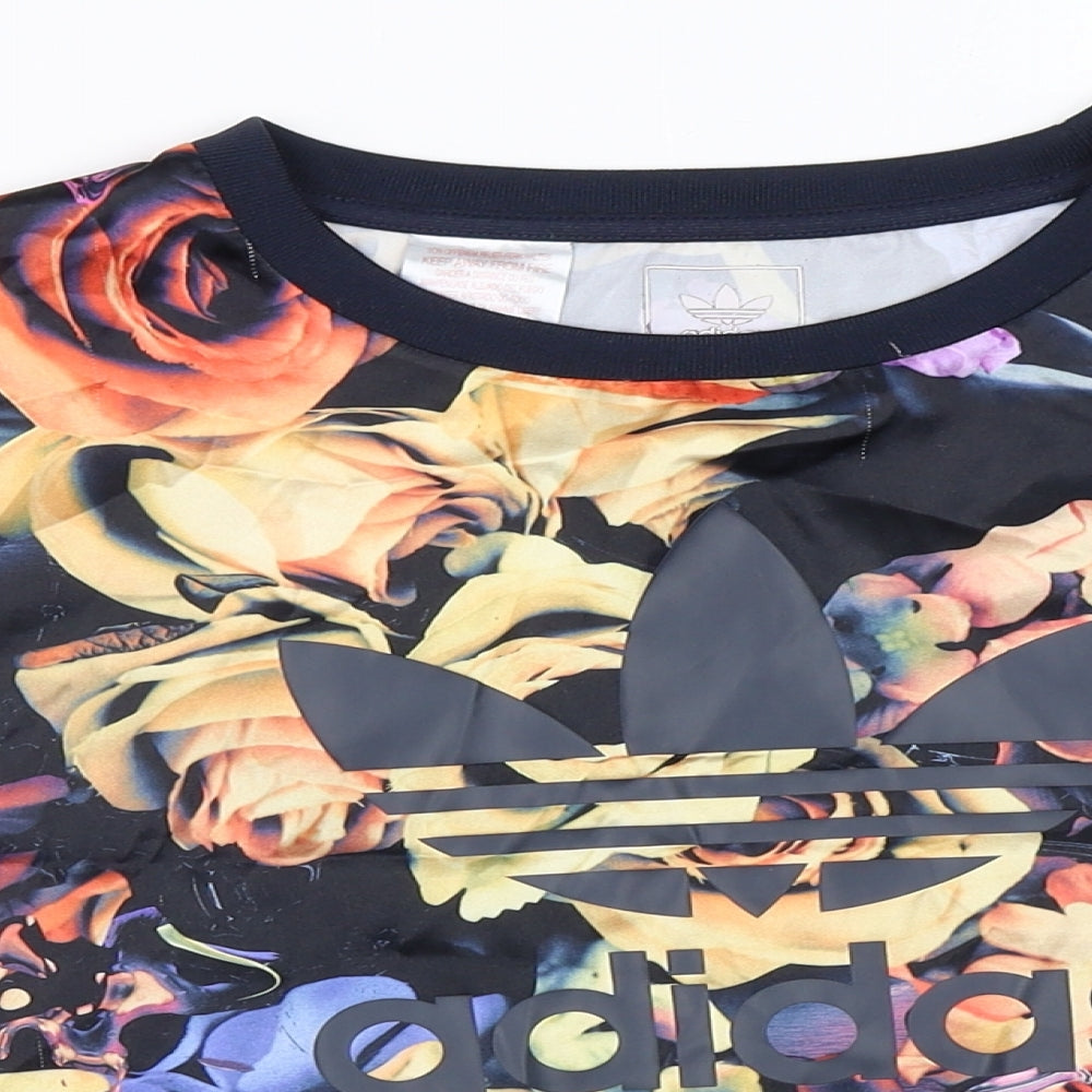 adidas Girls Black   Basic T-Shirt Size 12-13 Years