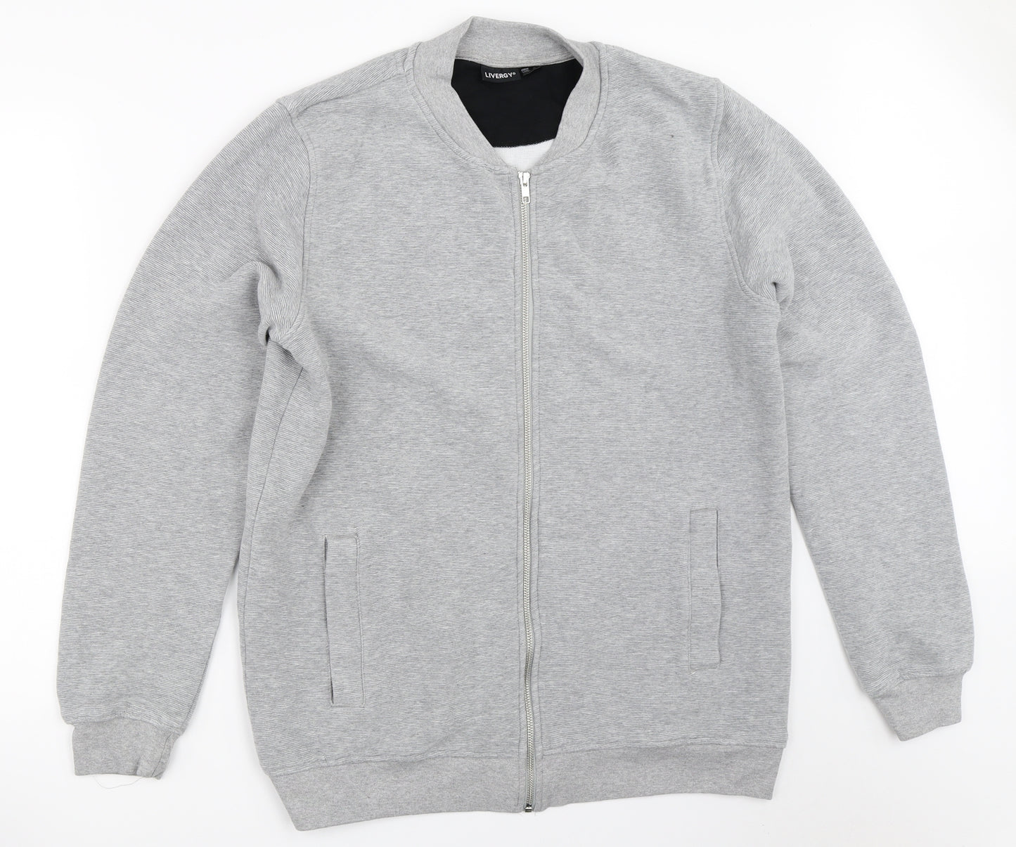 Livergy Mens Grey   Full Zip Sweatshirt Size L