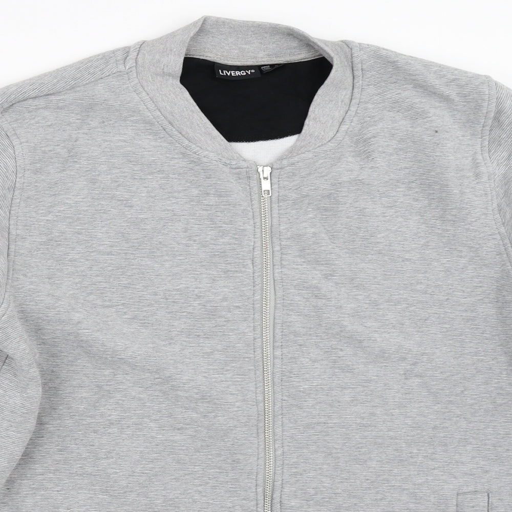 Livergy Mens Grey   Full Zip Sweatshirt Size L