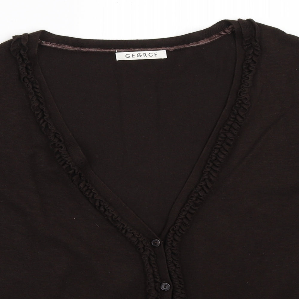 George Womens Brown   Cardigan Jumper Size 18