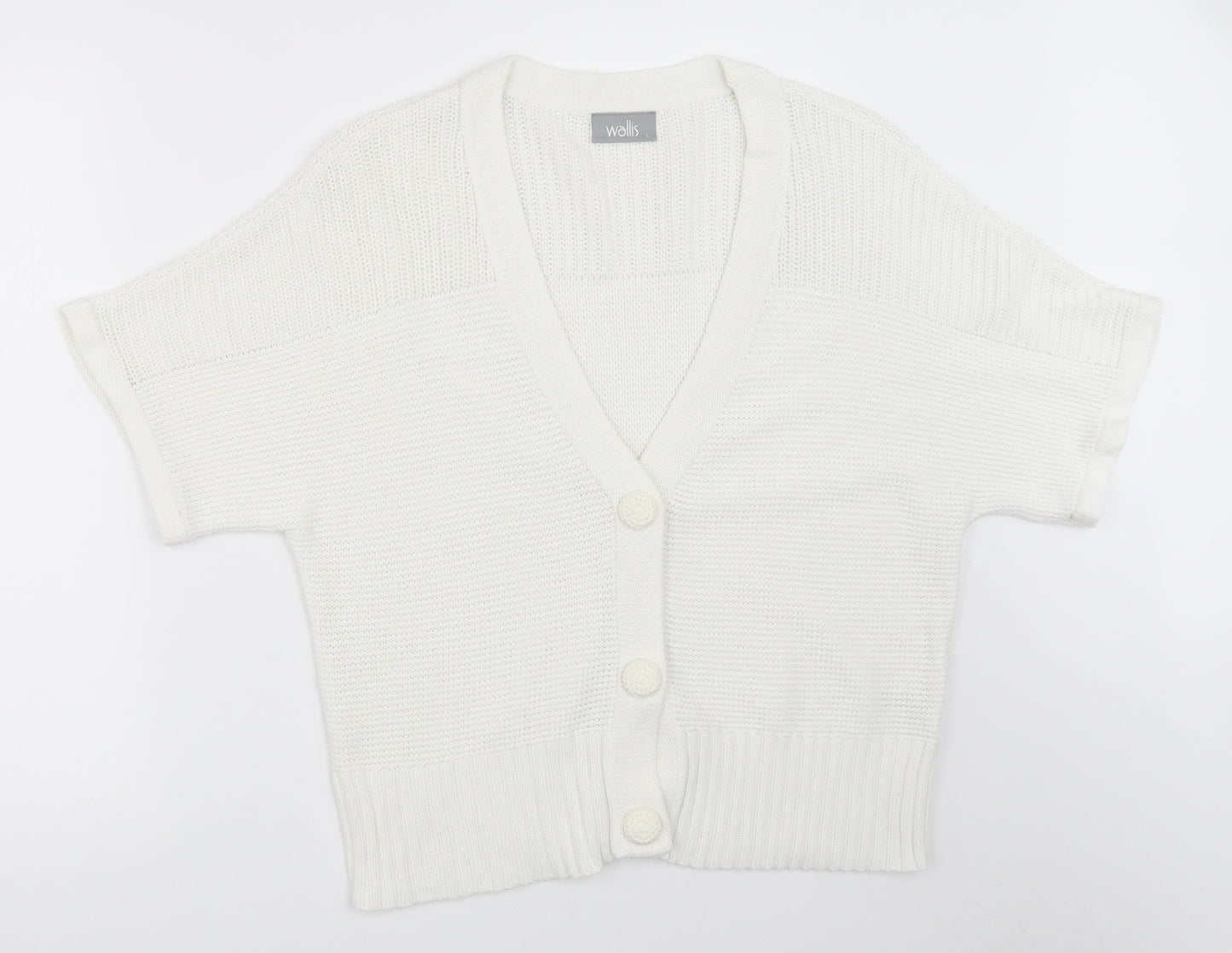 Wallis Womens White   Cardigan Jumper Size L