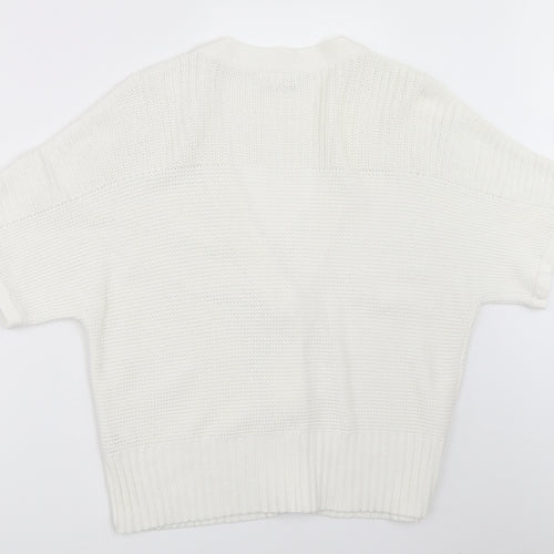 Wallis Womens White   Cardigan Jumper Size L