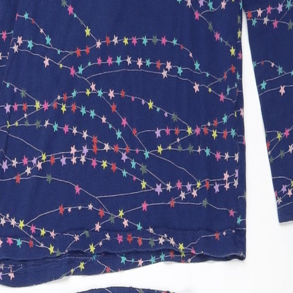 Marks and Spencer Girls Blue Solid  Top Pyjama Set Size 9-10 Years