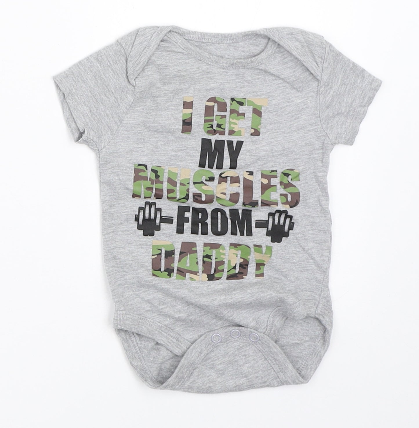 Pep&Co Boys Grey   Babygrow One-Piece Size 3-6 Months