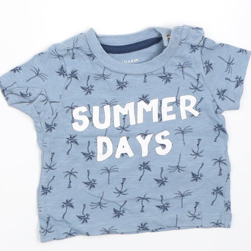 Primark Boys Blue   Basic T-Shirt Size 3-6 Months