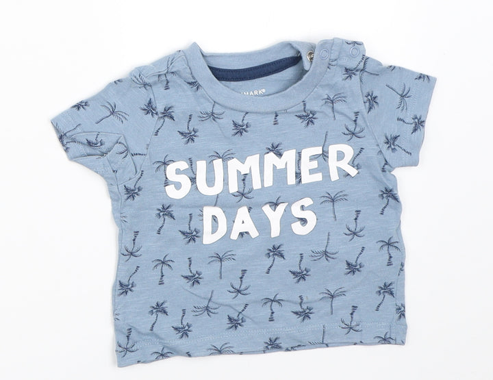 Primark Boys Blue   Basic T-Shirt Size 3-6 Months