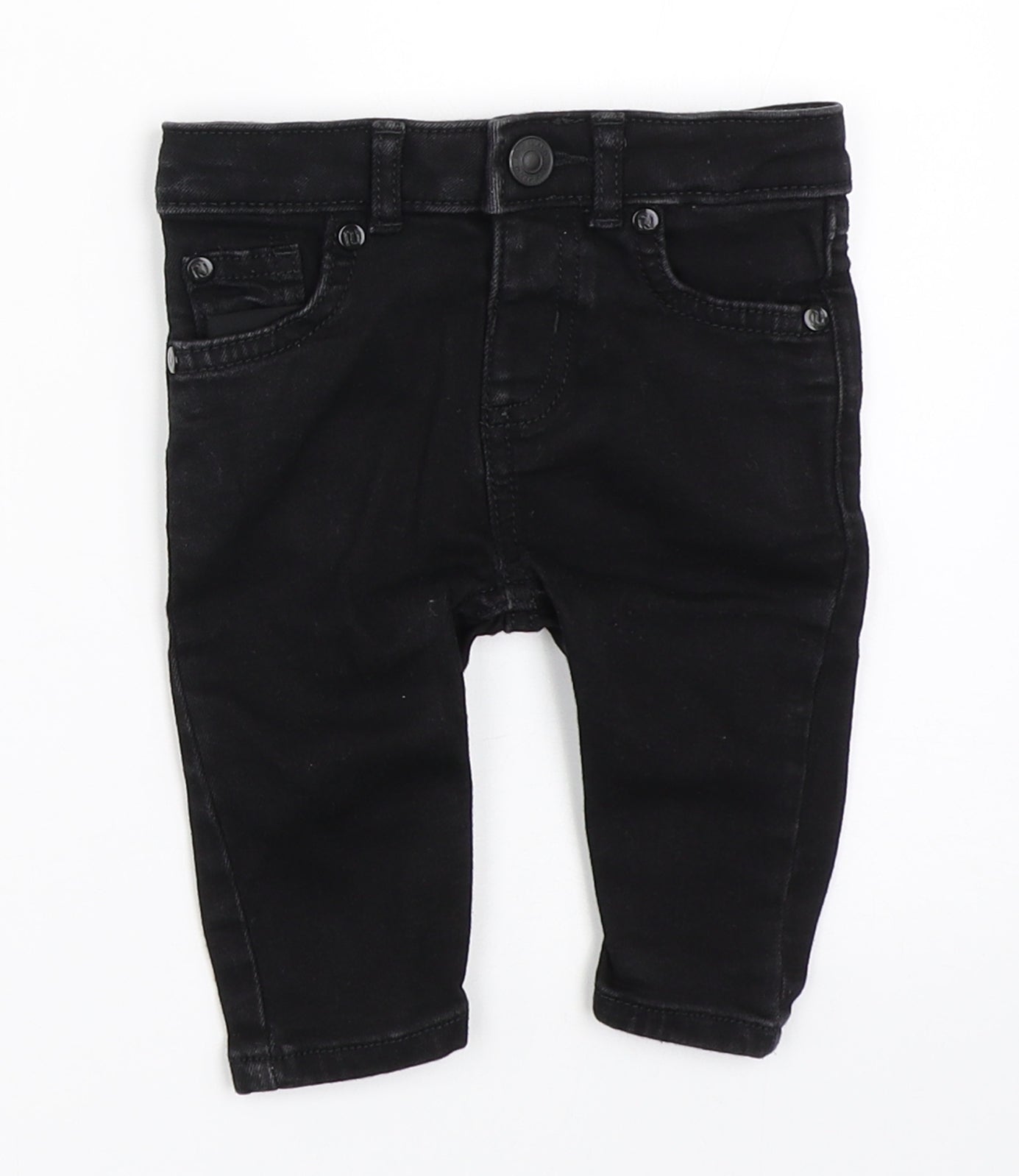 River Island Boys Black  Denim Capri Jeans Size 3-6 Months