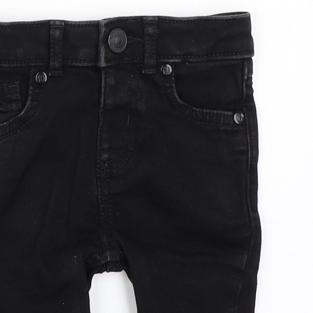 River Island Boys Black  Denim Capri Jeans Size 3-6 Months