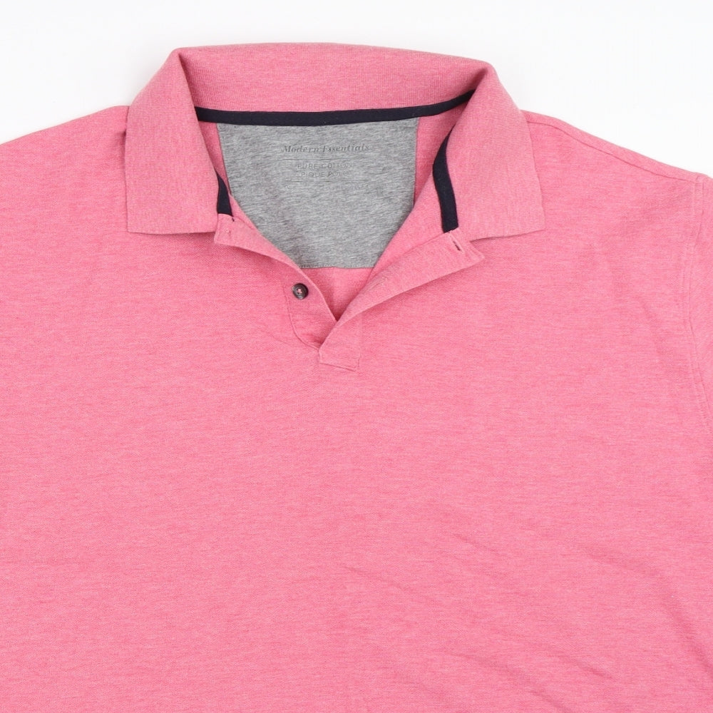 Marks and Spencer Mens Pink    Polo Size XL