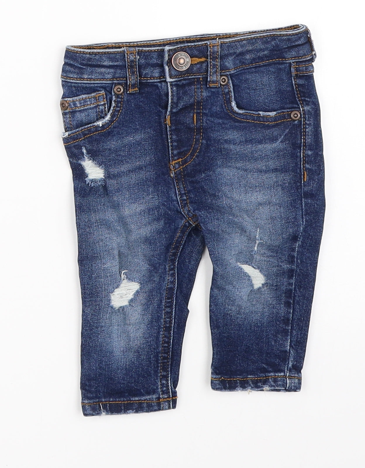 River Island Boys Blue  Denim Capri Jeans Size 3-6 Months