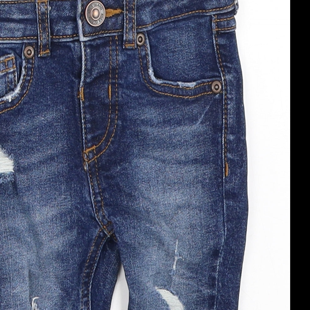 River Island Boys Blue  Denim Capri Jeans Size 3-6 Months