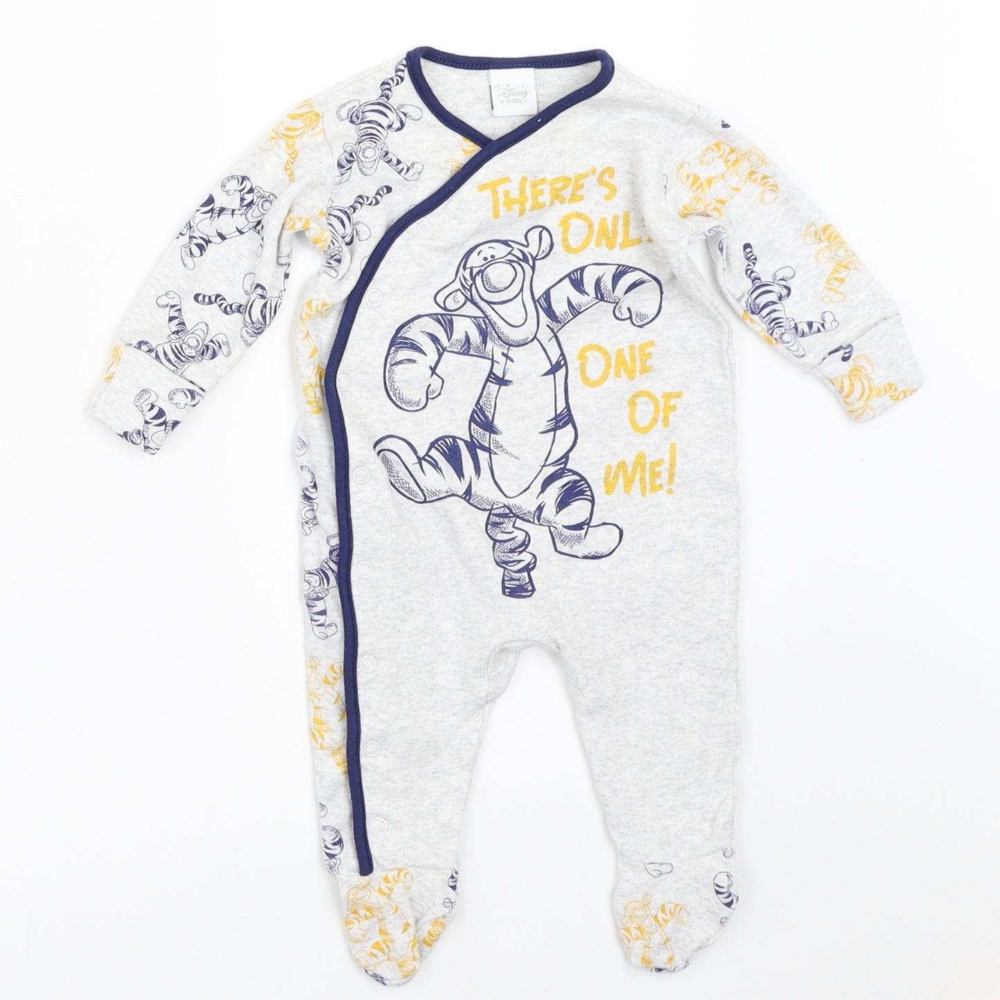 Matalan Boys Grey   Babygrow One-Piece Size 0-3 Months