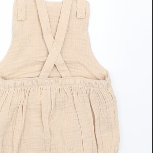 George Baby Beige   Dungaree One-Piece Size 0-3 Months