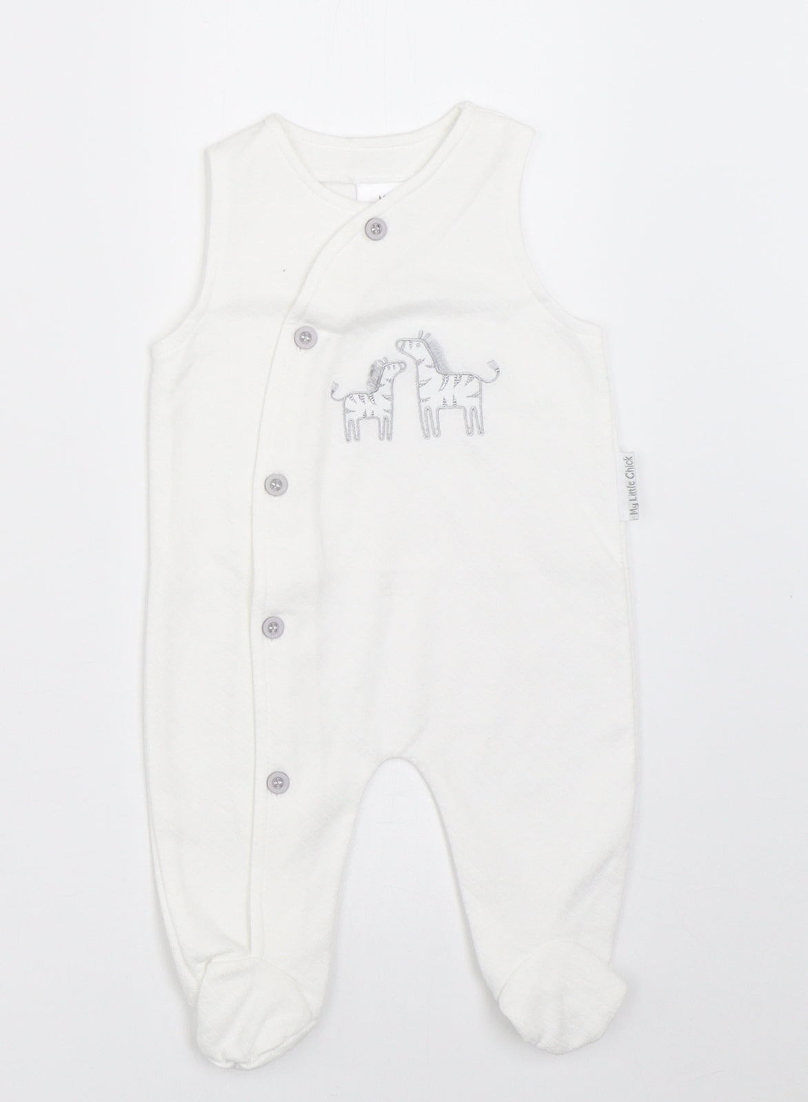 My Little Chick Baby White   Babygrow One-Piece Size 0-3 Months