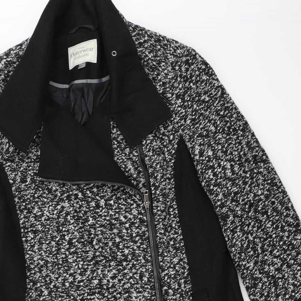 George Womens Black   Overcoat Coat Size 14